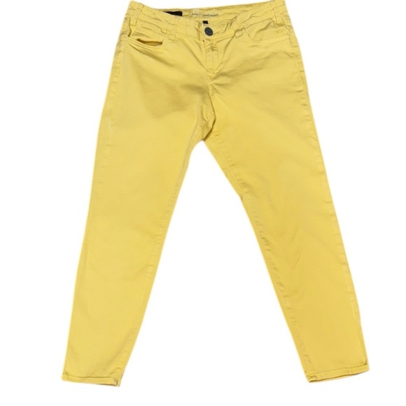Kut From The Kloth MIA Sunny Yellow Toothpick Skinny Pants 5-Pocket Jeans Sz 6 - Picture 1 of 11